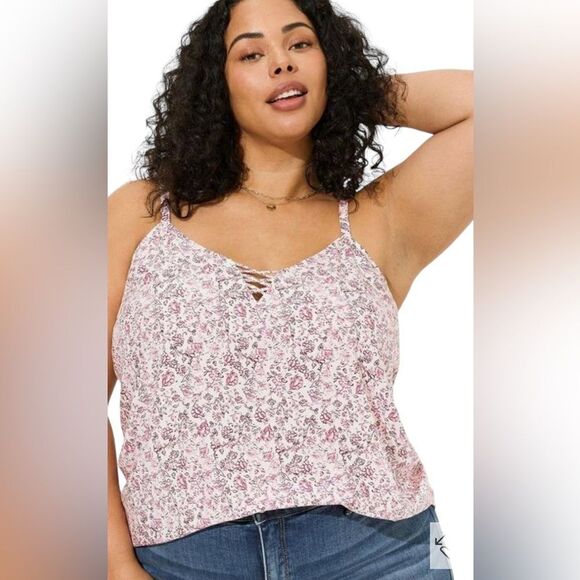 Torrid Sophie Challis Lattice Cami Top Size 1X NWT - Picture 2 of 7